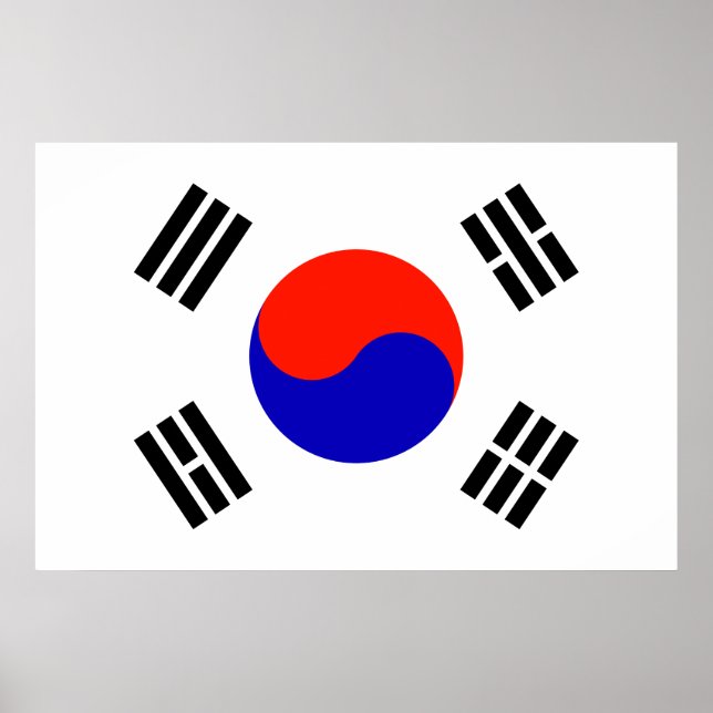 Pôster Bandeira da Coreia do Sul (Frente)