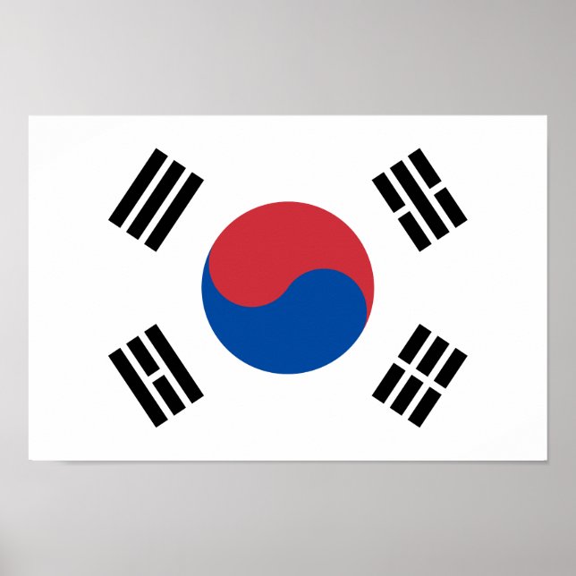 Poster Bandeira da Coreia do Sul (Frente)