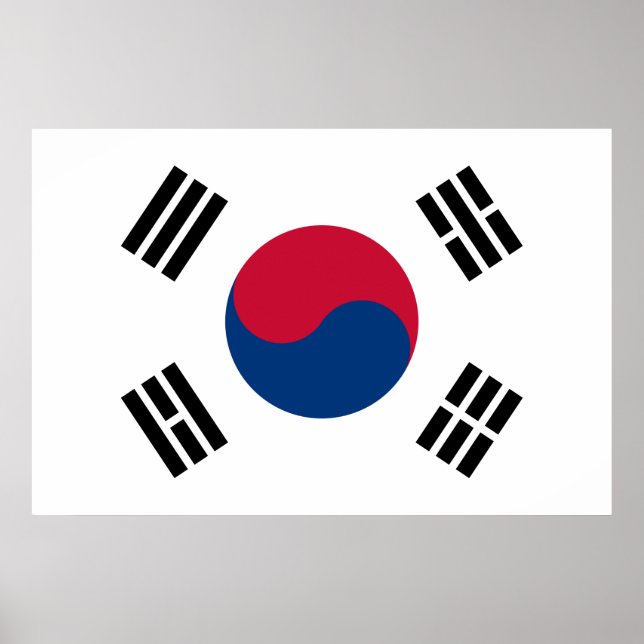Poster Bandeira da Coreia do Sul (Frente)