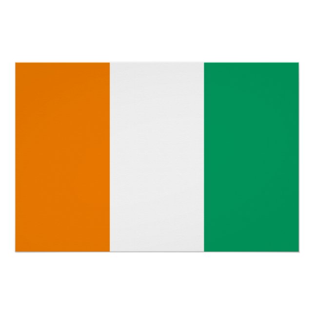 Pôster Bandeira da Costa do Marfim (Frente)