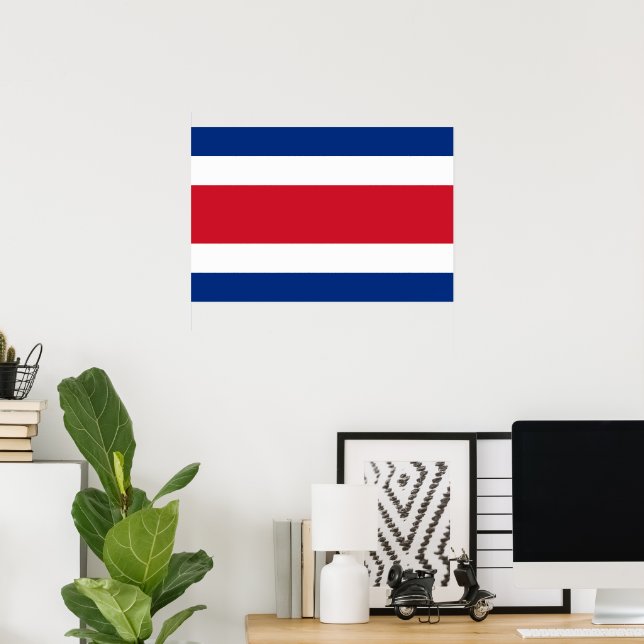 Poster bandeira da Costa Rica (Escritório em casa)
