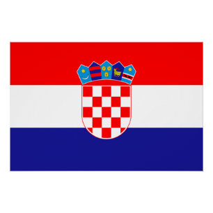 Pôster Bandeira da Croácia