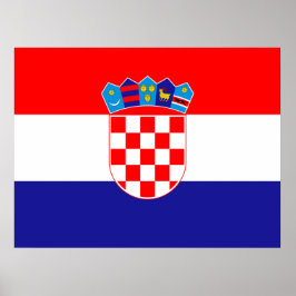 Poster Bandeira da Croácia