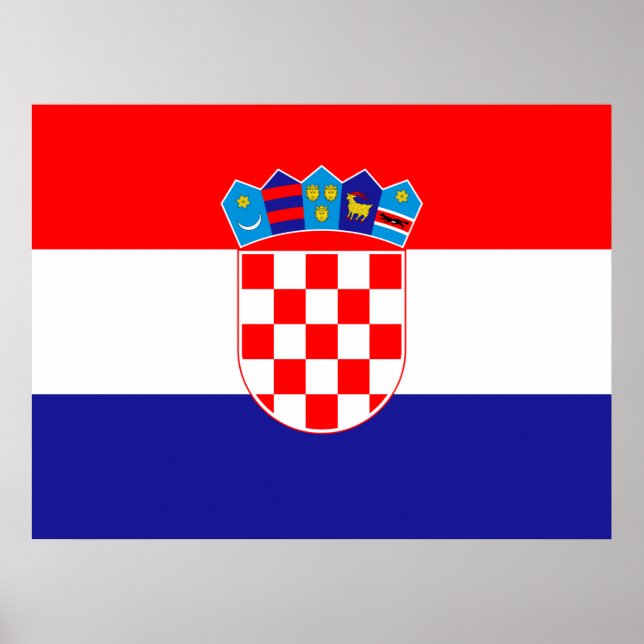Poster Bandeira da Croácia (Frente)