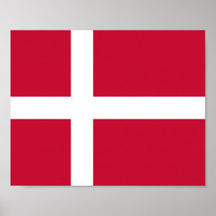 Poster Bandeira da Dinamarca