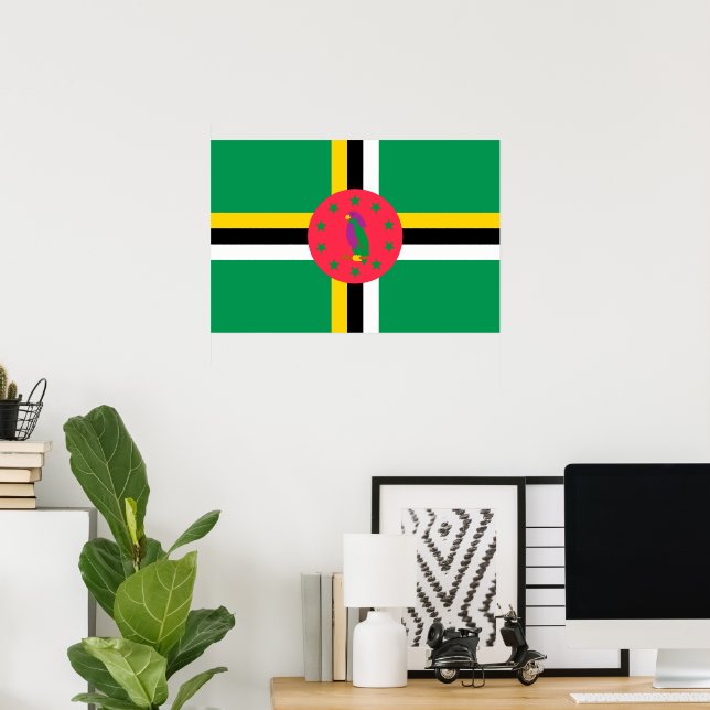 Poster Bandeira da Domínica (Escritório em casa)