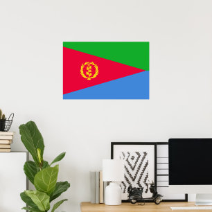 Poster Bandeira da Eritreia