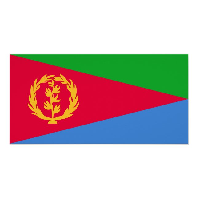 Pôster Bandeira da Eritreia (Frente)