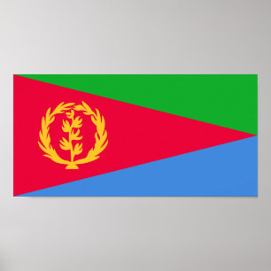 Poster Bandeira da Eritreia