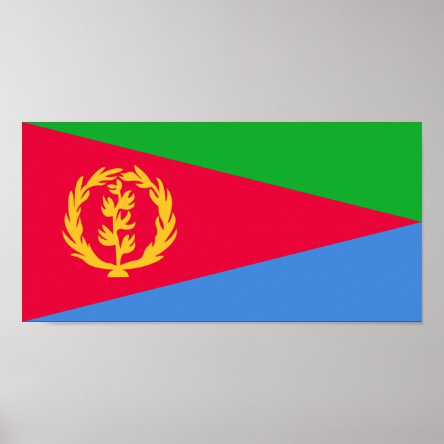 Poster Bandeira da Eritreia (Frente)