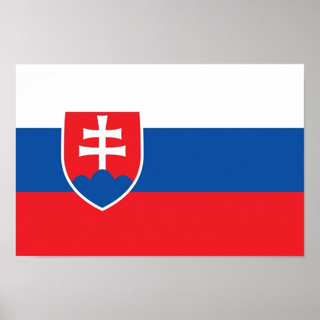 Poster Bandeira da Eslováquia (Frente)