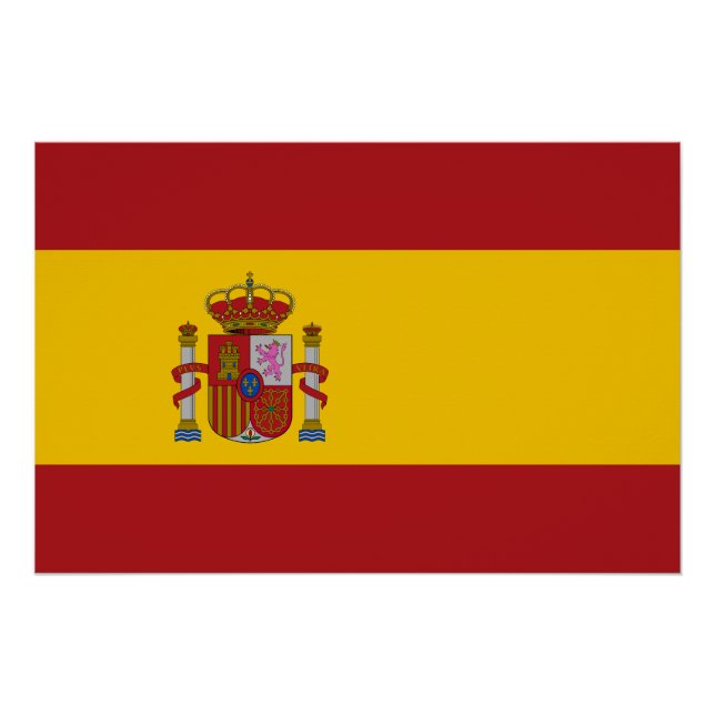 Pôster Bandeira da Espanha (Frente)