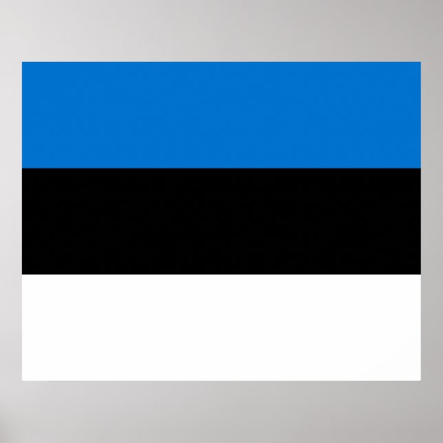 Poster Bandeira da Estônia (Frente)