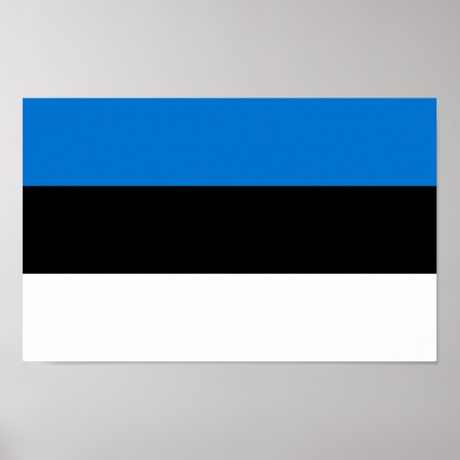 Poster Bandeira da Estônia (Frente)