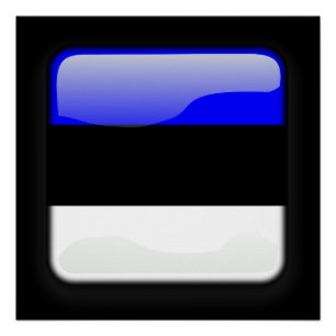 Pôster Bandeira da Estônia