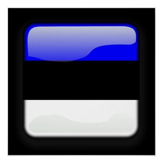 Pôster Bandeira da Estônia (Frente)