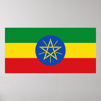 Poster Bandeira da Etiópia