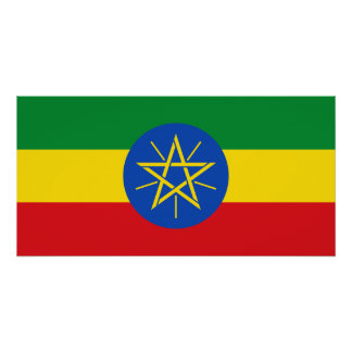 Pôster Bandeira da Etiópia