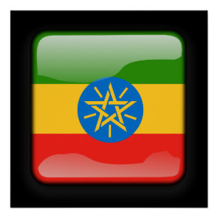 Pôster Bandeira da Etiópia