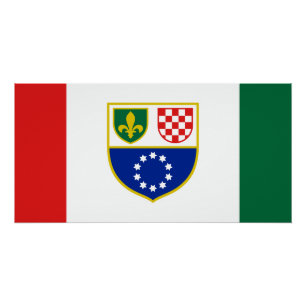 Pôster Bandeira da Federação da Bósnia e Herzegovina