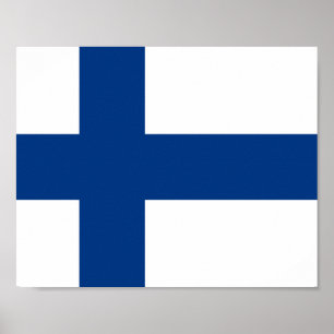 Poster Bandeira da Finlândia