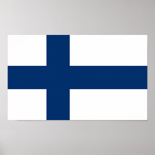 Poster Bandeira da Finlândia