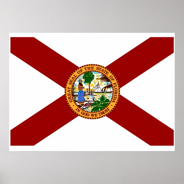 Poster Bandeira da Flórida (Frente)
