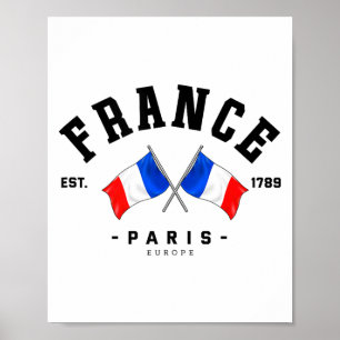 Poster Bandeira da França Presente Francês Amigo França P