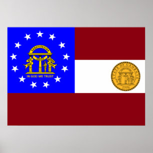 Poster Bandeira da Geórgia
