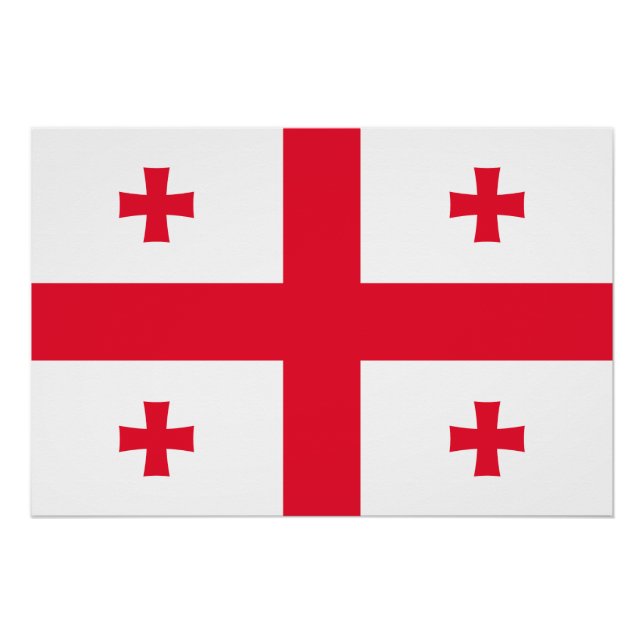 Pôster Bandeira da Geórgia (Frente)