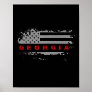 Poster Bandeira da Geórgia EUA
