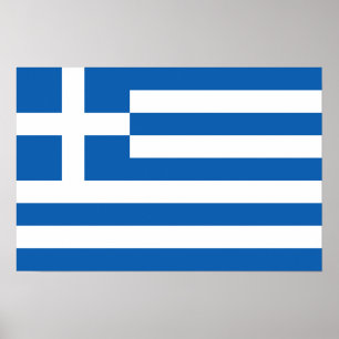 Poster Bandeira da Grécia " ".