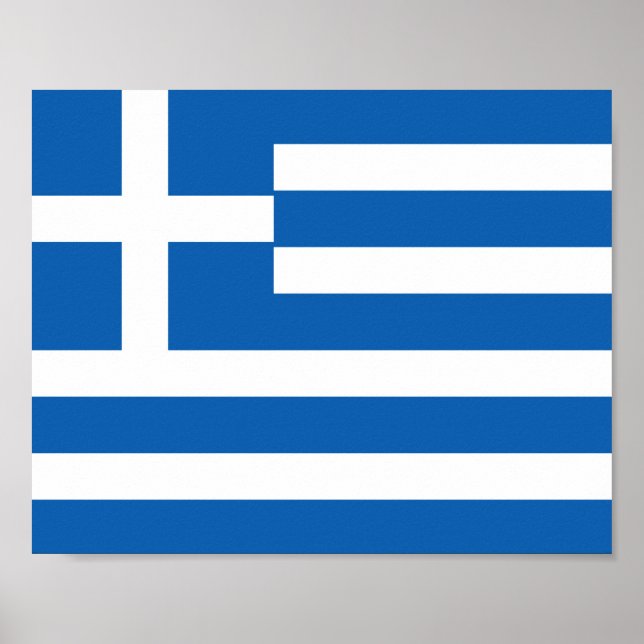Poster Bandeira da Grécia (Frente)
