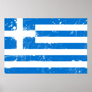 Poster Bandeira da Grécia
