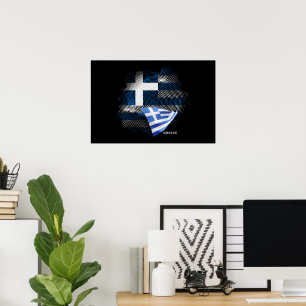 Poster bandeira da Grécia