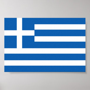 Poster Bandeira da Grécia Bandeira Grega