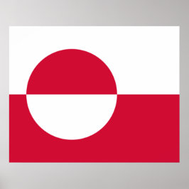 Poster Bandeira da Gronelândia