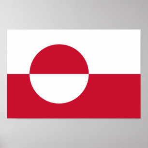 Poster Bandeira da Gronelândia