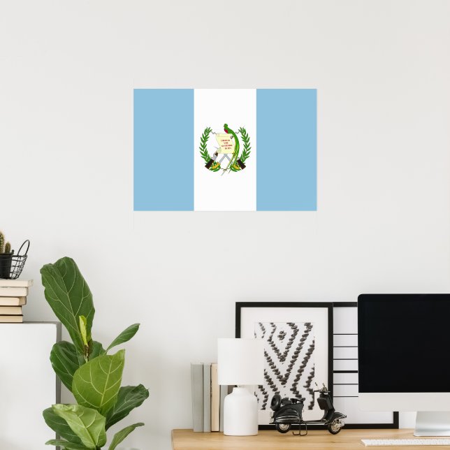 Poster Bandeira da Guatemala (Escritório em casa)