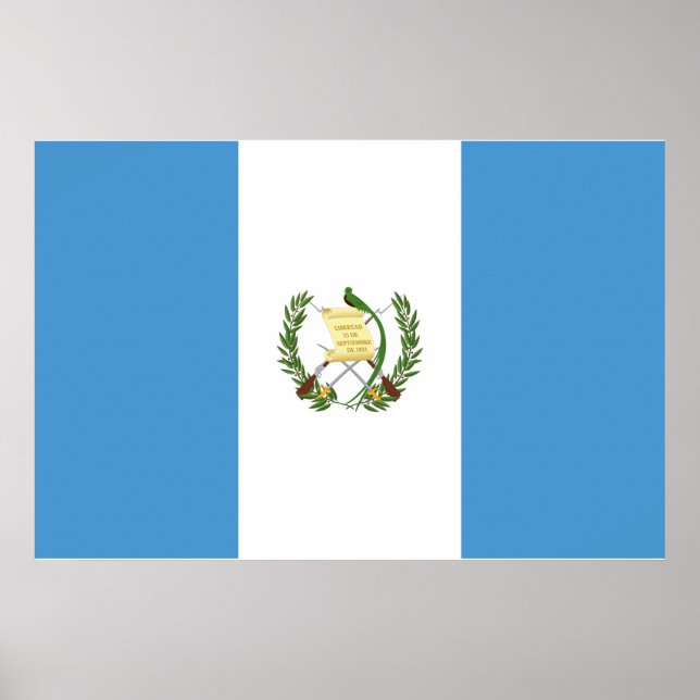 Poster Bandeira da Guatemala (Frente)
