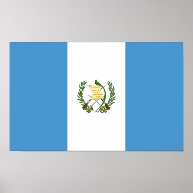 Poster Bandeira da Guatemala (Frente)