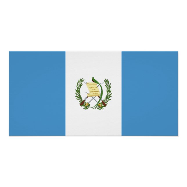 Pôster Bandeira da Guatemala (Frente)