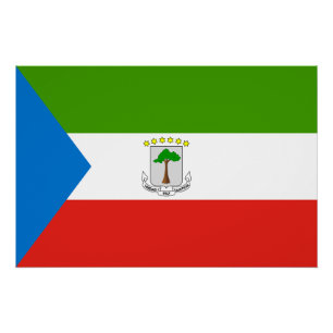 Pôster Bandeira da Guiné Equatorial
