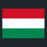 Pôster Bandeira da Hungria<br><div class="desc">A bandeira húngara é um tricolor horizontal carregado com um emblema no meio. As cores usadas na bandeira são vermelho, branco, verde. A proporção da bandeira húngara é de 1:2. O pavilhão da Hungria foi adotado em 1957. O primeiro uso do atual design de bandeira foi em 1848. A última...</div>