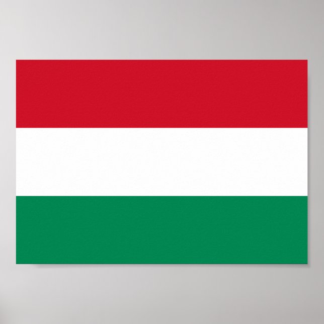Pôster Bandeira da Hungria (Frente)