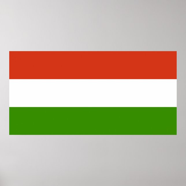 Poster Bandeira da Hungria (Frente)