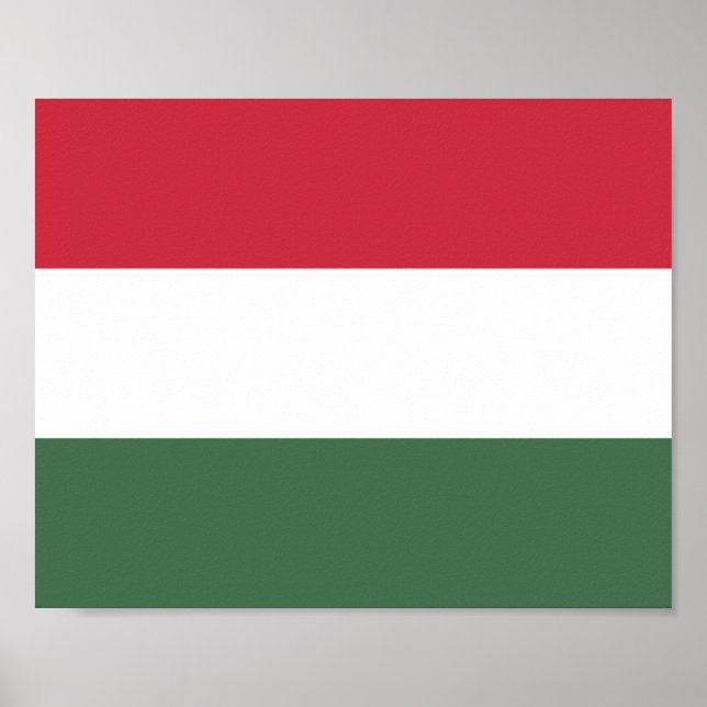 Poster Bandeira da Hungria (Frente)