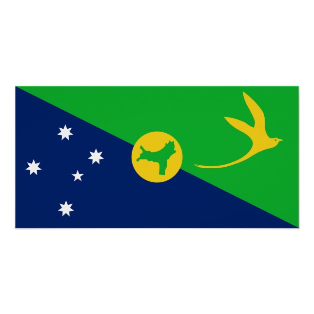 Pôster Bandeira da Ilha Christmas (Frente)