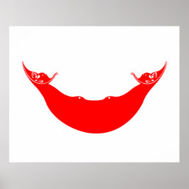 Poster Bandeira da Ilha da Páscoa (Rapa Nui)