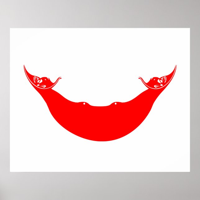 Poster Bandeira da Ilha da Páscoa (Rapa Nui) (Frente)